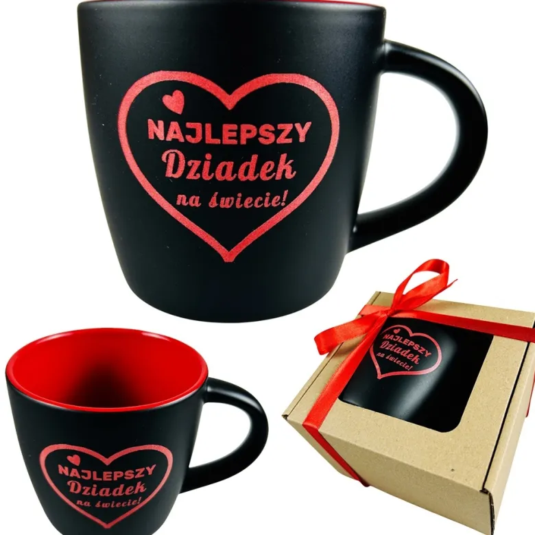 Kubek Ceramiczny z Grawerem dla Dziadka - Prezent na Dzień Babci i Dziadka Święta