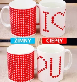 Kubek magiczne serduszka