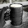 Kubek OPONY ceramiczny ze SREBRNYM kluczem