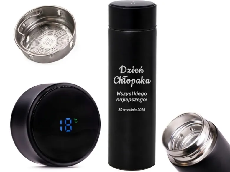 Kubek Termiczny 500 ml z Grawerem - prezent na Dzień Chłopaka Szkoła Praca