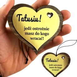 Kubek Termiczny + Zawieszka Zestaw Tatusiu Jedź Ostrożnie - Prezent dla Taty na Dzień Ojca Święta