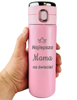Kubek Termiczny z Grawerem Najlepsza Mama - Prezent dla Mamy na Dzień Matki Święta Urodziny