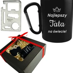 Kubek z Karabińczykiem + Karta Przeżycia Zestaw dla Taty - Prezent dla Taty na Dzień Ojca Święta Urodziny