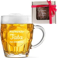Kufel do piwa dla Taty z grawerem - prezent na Dzień Ojca Święta Urodziny