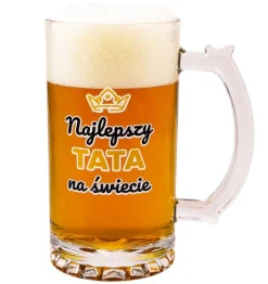 Kufel do Piwa Najlepszy TATA na świecie - Prezent dla Taty na Dzień Ojca Święta Urodziny