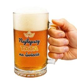 Kufel do Piwa Najlepszy TATA na świecie - Prezent dla Taty na Dzień Ojca Święta Urodziny