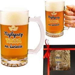 Kufel do Piwa Najlepszy TATA na świecie - Prezent dla Taty na Dzień Ojca Święta Urodziny