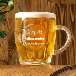 Kufel do Piwa z Grawerem - prezent dla faceta mężczyzny na urodziny święta