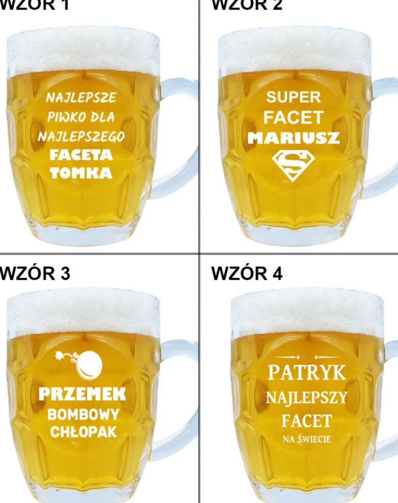 Kufel do Piwa z grawerem - prezent na Dzień Chłopaka