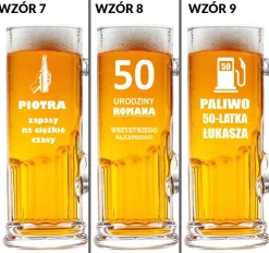 Kufel siłacza do piwa z grawerem - prezent dla trenera męża chłopaka
