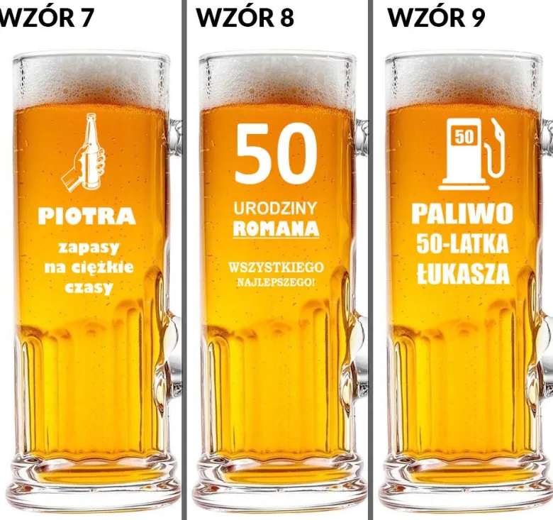 Kufel siłacza do piwa z grawerem - prezent dla trenera męża chłopaka