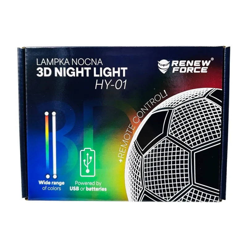 Lampka Piłkarza z Imieniem - Prezent dla Chłopca 4 5 6 7 8 9 10 11 12 13 14 lat Dziecka na Urodziny Święta