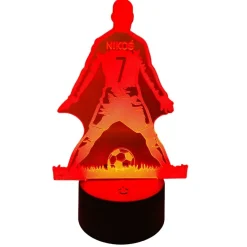 Lampka Piłkarza z Imieniem - Prezent dla Chłopca 4 5 6 7 8 9 10 11 12 13 14 lat Dziecka na Urodziny Święta
