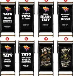 Leżak na Butelkę dla Taty - Śmieszny Prezent na Dzień Ojca Stojak na Alkohol Whisky Wino