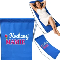 Leżak Ogrodowy Plażowy Kochanej Mamie - Prezent dla Mamy na Dzień Mamy Urodziny Święta Składany
