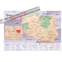 Mapa Odkrywcy - Polska - ulepszona zdrapka