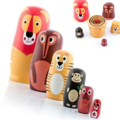 Matrioszka Drewniana Zwierzęta Funimals