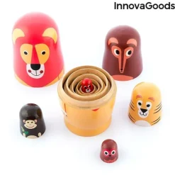 Matrioszka Drewniana Zwierzęta Funimals