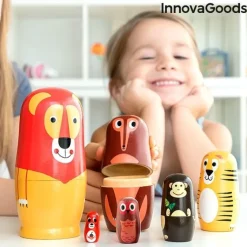 Matrioszka Drewniana Zwierzęta Funimals