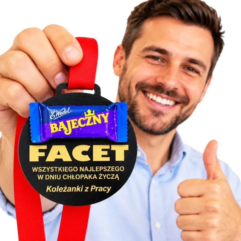 Medal Bajeczny Facet - prezent na Dzień Chłopaka dla Kolegi z Pracy Szkoły