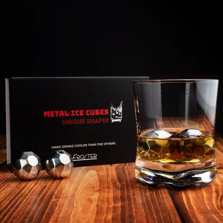 Metalowe Kostki do Drinków - Diamenty