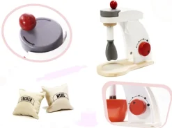 Mikser robot kuchenny drewniany + akcesoria biały