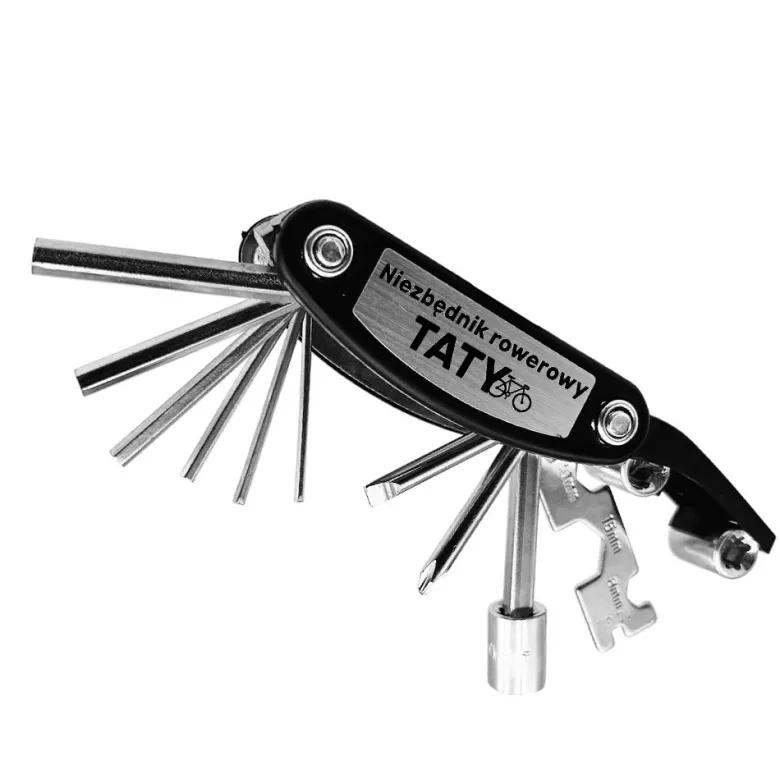 Multitool Rowerowy 16w1 z Grawerem dla Taty - Prezent na Dzień Ojca Święta Urodziny