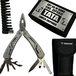 Multitool 13w1 z Grawerem dla Taty - Prezent na Dzień Ojca Święta Urodziny Narzędzie Wielofunkcyjne