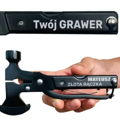 Multitool 17w1 z grawerem - prezent dla faceta chłopaka męża taty na urodziny święta