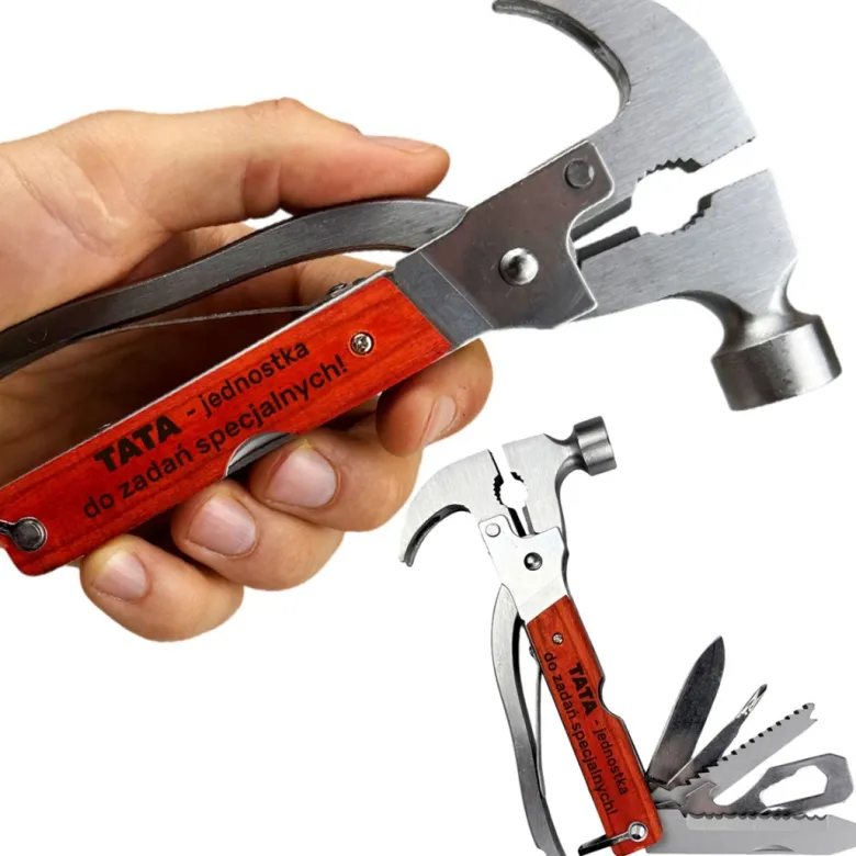 Multitool 8w1 z Grawerem Tata Jednostka Do Zadań Specjalnych- Prezent dla Taty na Dzień Ojca Urodziny Święta