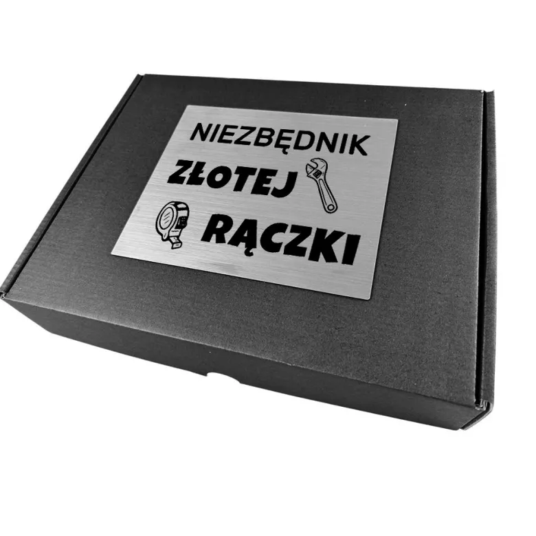 Niezbędnik Złotej Rączki Świecąca Czapka + Opaska Magnetyczna - Prezent dla Taty Dziadka Męża Mężczyzny Chłopaka na Święta