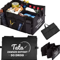 Organizer do Bagażnika Tata Zawsze Gotowy do Drogi - Prezent dla Taty na Dzień Ojca Święta Urodziny