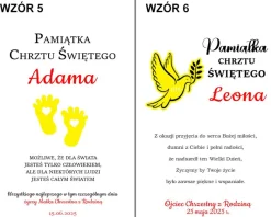 Pamiątka Chrztu Świętego - prezent na chrzest dla chłopca dziewczynki
