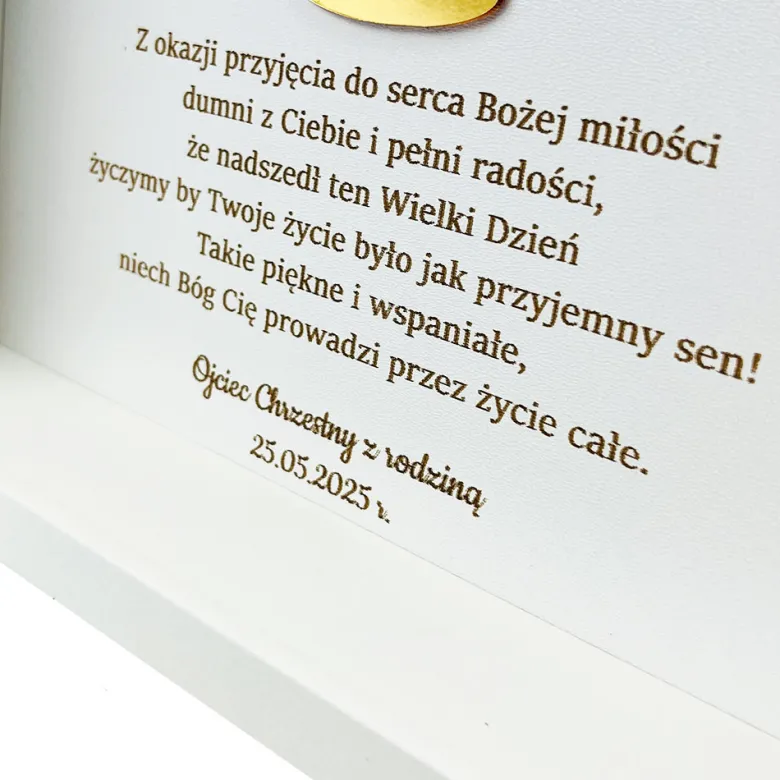 Pamiątka Pierwszej Komunii Świętej - prezent na Pierwszą Komunię Świętą dla chłopca dziewczynki