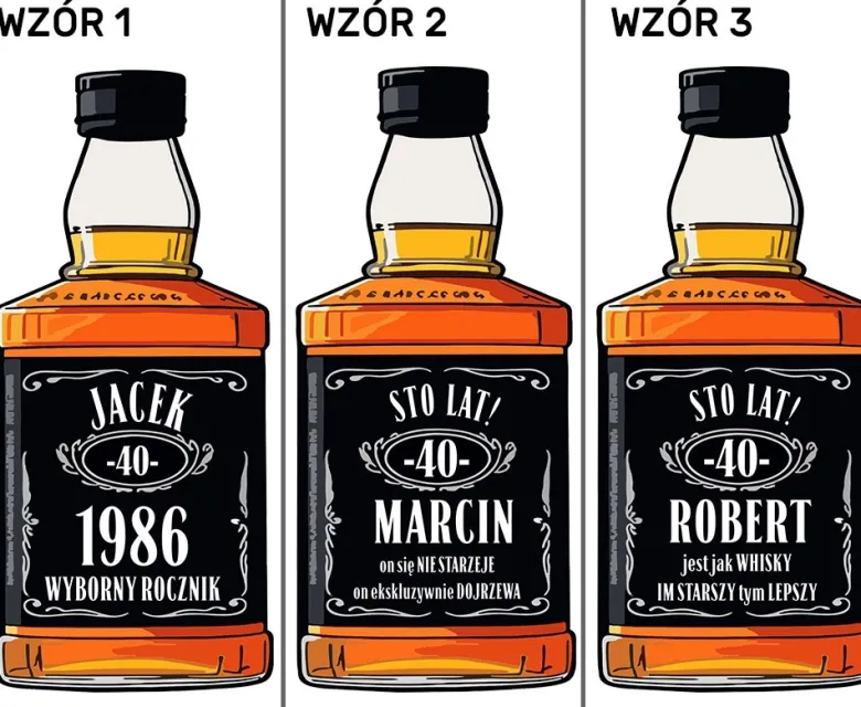 Personalizowana Kartka Urodzinowa Whisky - Prezent na 18 40 50 60 Urodziny dla Faceta Mężczyzny Chłopaka Taty
