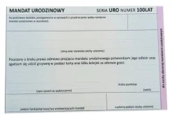 Personalizowana Kartka Urodzinowa Mandat - Prezent na 18 40 50 60 Urodziny dla Faceta Mężczyzny Chłopaka Taty
