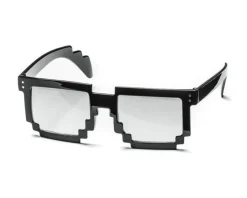 Pikselowe okulary 8 bit pixel - przeźroczyste