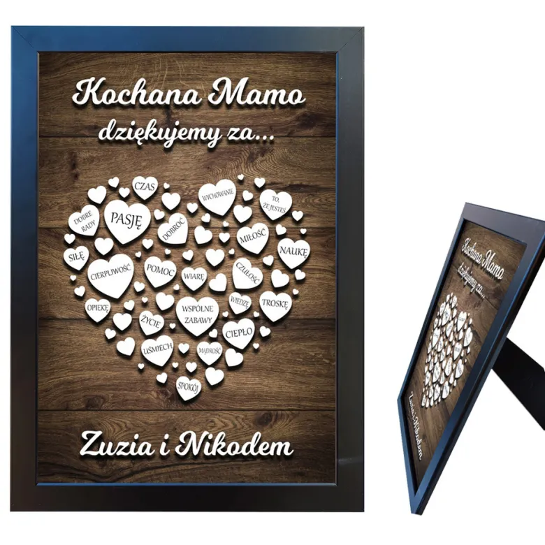 Podziękowanie dla mamy 21x30 cm - prezent na Dzień Matki
