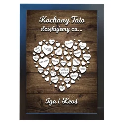 Podziękowanie dla taty 21x30 cm - prezent na Dzień Ojca