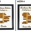 Podziękowanie Ramka Krzyżówka 3D - Prezent na Dzień Babci i Dziadka dla Dziadków