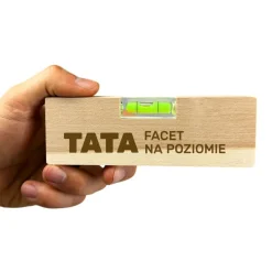 Poziomica + Otwieracz TATA Facet Na Poziomie - Prezent dla Taty na Dzień Ojca Święta Urodziny