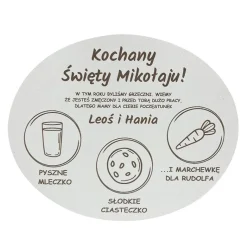 Prezent dla Świętego Mikołaja - talerzyk taca podziękowanie
