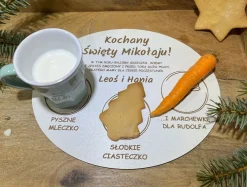 Prezent dla Świętego Mikołaja - talerzyk taca podziękowanie