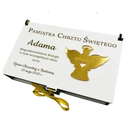 Pudełko na Pieniądze Chrzest - Prezent na Chrzest Święty Pamiątka Chrztu Świętego