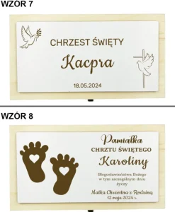 Pudełko na Pieniądze Chrzest - Prezent na Chrzest Święty Pamiątka Chrztu Świętego