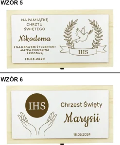 Pudełko na Pieniądze Chrzest - Prezent na Chrzest Święty Pamiątka Chrztu Świętego