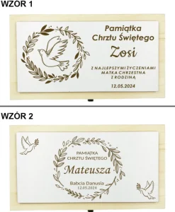 Pudełko na Pieniądze Chrzest - Prezent na Chrzest Święty Pamiątka Chrztu Świętego