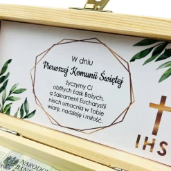 Pudełko na Pieniądze Komunia - Prezent na Komunię Pamiątka Pierwszej Komunii Świętej