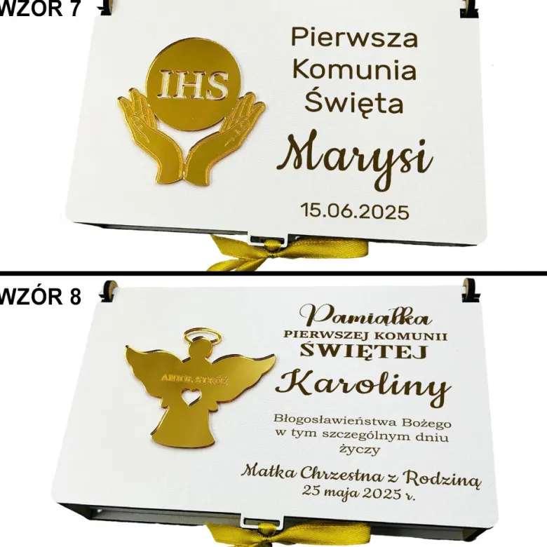 Pudełko na Pieniądze Komunia - Prezent na Komunię Święta Pamiątka Pierwszej Komunii Świętej