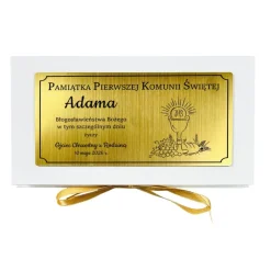 Pudełko na Pieniądze Komunia - Prezent na Komunię Święta Pamiątka Pierwszej Komunii Świętej